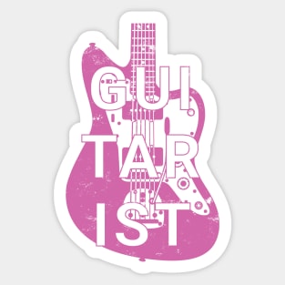 Guitarist Electric Guitar Body Pink Color Sticker